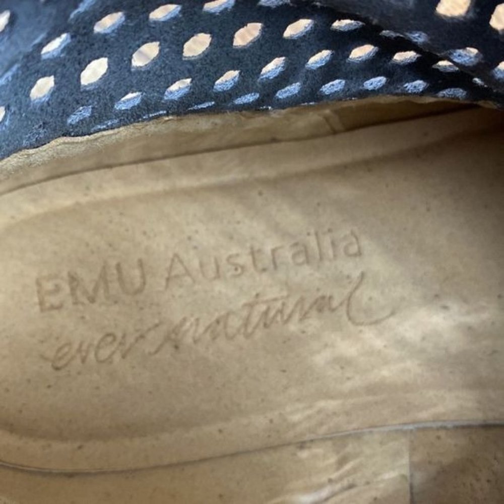 Emu Australia Gray Leather Suede Perforated Numeralla Ankle Boots‎ Womens 8.5 - Picture 10 of 13